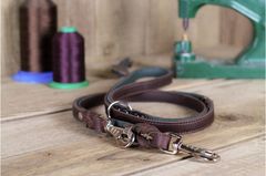 Lederleine "Premium" braun / sand 2m / 15mm...