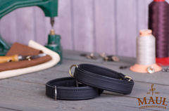 Lederhalsband "Klassik-Premium" schwarz/schwarz...