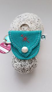 Hundemarkent&auml;schchen aus Naturleder