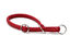 Halsband rundgen&auml;ht "mit Stoppring" rot / silberfarben 50 cm / 10 mm